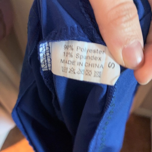 Smocked Bodice Tiered Maxi Dress - Royal Blue - Picture 4 of 6